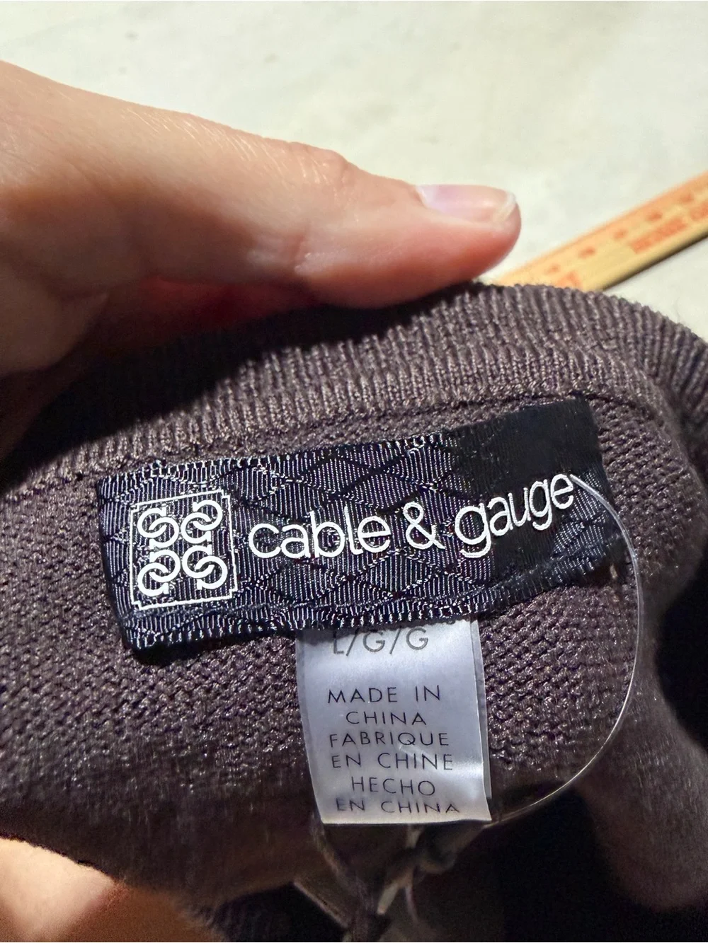Cable & gauge NWT brown Striped Short Sleeve Sweater MSRP$58 large